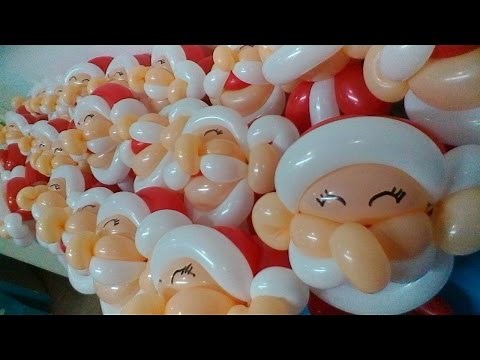 DIY a Mini Santa Claus Balloon 圣诞老人