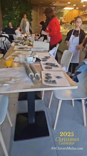 A glimpse inside our Christmas Calendar social workshops for 2025! 🌲🎨✨ Cheers to all the many special moments we created together! 🥂 Explore on 🔗 https://artclassesmalta.com | Art Classes Malta
