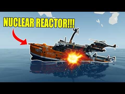 Our Ships Nuclear Reactor EXPLODED During a Massive Storm!!! (Stormworks Multiplayer)