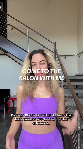 Can we achieve the bombshell blonde in one sitting? 💕✨ #barbie #hair #transformation #blonde #blondehair #howto #salon