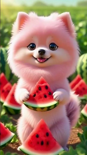 Funny Dog Eating Watermelon – Cute Puppy Loves Fruit Viral Video