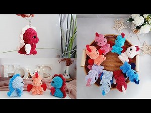 Dragon crochet tutorial, crochet Dino tutorial, crochet mini dragon keychain