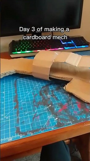 day 3 of making a cardboard mech suit