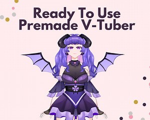 Ready to Use Premade Full Body Vtuber Purple Devil Girl Fully Designed Fully Rigged Digital Download Vtube Studio Model Vtuber - Etsy