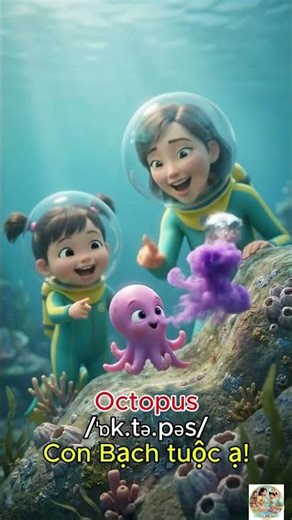 Tập 22: Những Bạn Nhỏ Dưới Biển (Cá Ngựa, Bạch Tuộc, Cá Đuối) Seahorse, Octopus, Stingray