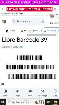 Barcode Magic in #Excel Step by Step Libre barode 39 fonts Tutorial | Make Product Barcode.