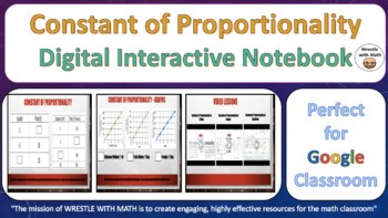 Constant of Proportionality | Interactive Digital Notebook for Google Classroom