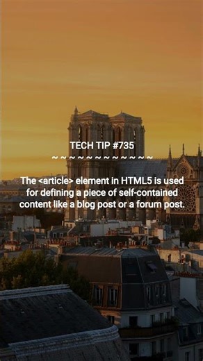 HTML5 'article' Element :: 2025-09-07 #shorts #TechTips #dotKey