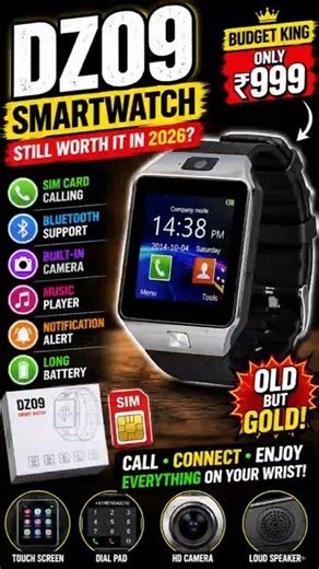 DZ09 Smartwatch | Budget Smartwatch With SIM Card! 😱⌚ #shorts