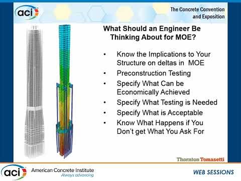 A Tall Building Engineer’s Perspective on Specifying Modulus of Elasticity (MOE)