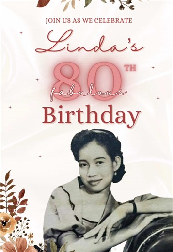 80th Birthday Invitation 😍 Get yours now! Dm to order 💌 #80thBirthday #DigitalInvitation #Invitation #VideoInvitation #Birthday