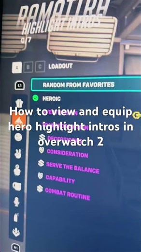 How to view and equip hero highlight intros in overwatch 2