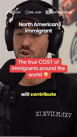 Elliot Daigneault on Instagram: "The net benefit (or cost) of immigrants to society based on country of origin… I’ll let you guess who is the worse 😉"