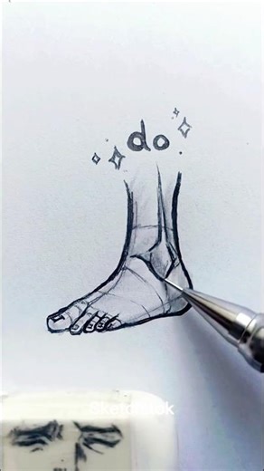 Drawing a normal foot Tutorial✏️ #howtodraw#drawing#art #artist#draw