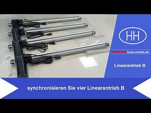 synchronisieren Sie vier Linearantrieb B