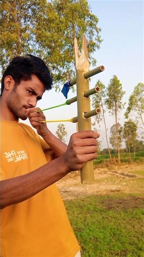 Incredible Bamboo Craft: Balloon Powered Air Gun! #funny #bambooart #comedy #vairal #bamboo