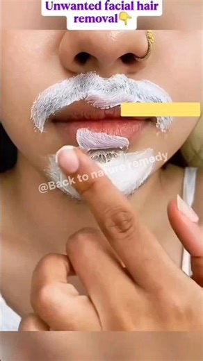 DIY Hair Removal Cream| Unwanted Facial Hair Removal #skincare #hairremoval #ytshorts #shorts
