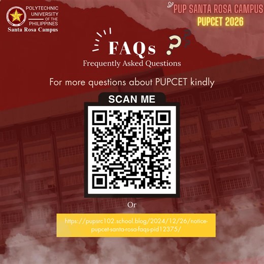 PUPCET 2026_FAQs | Polytechnic University of the Philippines Santa Rosa Campus