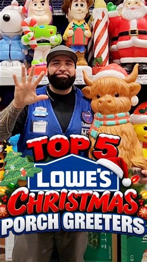 My Top 5 Lowe’s Christmas Door Greeters! Which one is your favorite? #lowes #Christmas #Disney