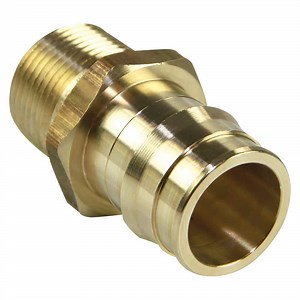 Uponor ProPEX 1 in. PEX-A Expansion Barb x 3/4 in. NPT Lead-Free Brass Reducing Male Threaded Adapter LF4521075R