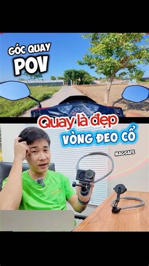 Vòng đeo cổ quay video cho action camera chính hãng telesin