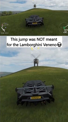 Lamborghini Veneno FLIES Over Bamburgh Wind Farm! 😱 Epic Jump | Forza Horizon 4 #LamborghiniVeneno