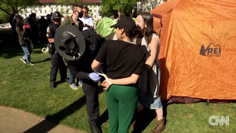 See police detain members of crowd at Emory University during pro-Palestinian protest