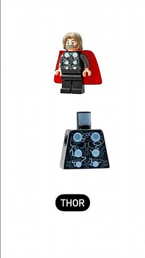 How To Make A LEGO POWERED-UP THOR Minifigure From Avengers Infinity War! #shorts