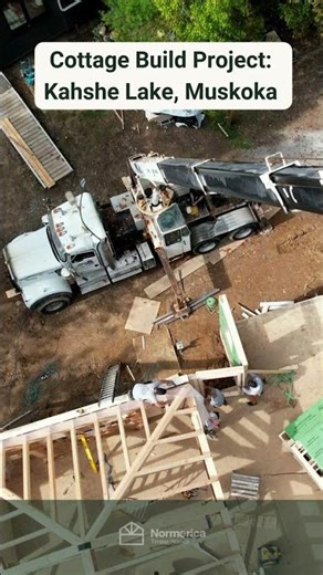 Building a Dream Cottage in Kahshe Lake, Muskoka | Timber Frame Construction Progress