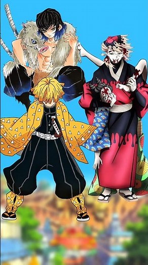 Doma vs Inosuke x Zenitsu