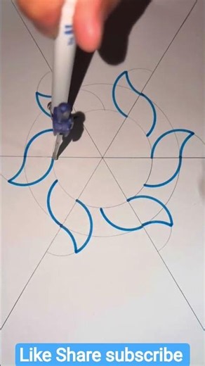 How to Draw a Stunning Geometric Flower Using Compass