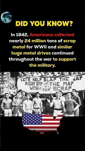 How America Collected 24 Million Tons of Metal in WWII! 🇺🇸🛠️ #shorts