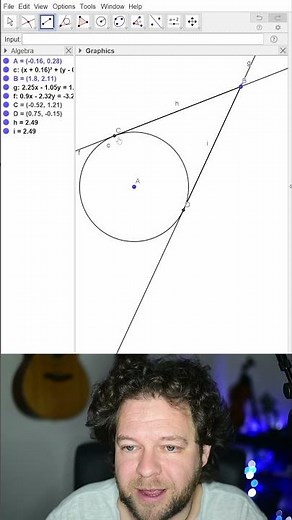 GeoGebra: Tangents to circles - dynamic Circle Theorems in under 1 min #shorts #geogebra