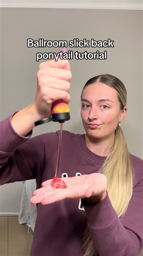 How I do my slick back ballroom ponytail! #ballroomhair #hairstyle #hairtutorial #creatorsearchinsights #fyp @Combat Gel