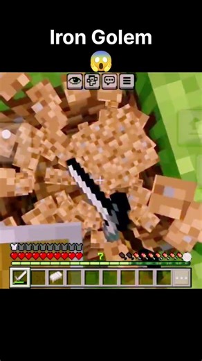 minecraft Iron Golem 😱 #minecraft #minecraft shorts #gaming