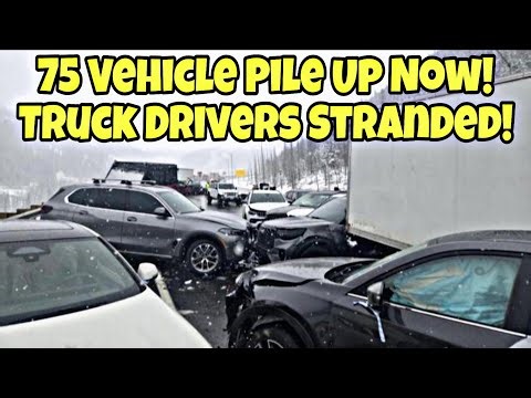 75 Vehicle Pile Up Affecting Truck Drivers Stranded Now! PLEASE SHARE