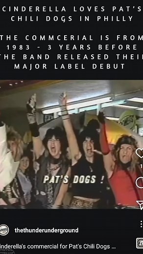 Cinderella's commercial for Pat's Chili Dogs #cinderella #chilidogs #podcast #hardrock #classicrock #heavymetal #livemusic #instarock #instagood #instareels #instametal #tomkeifer #shakeme #commercial | Thunder Underground