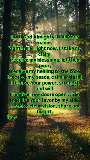 The Powerful Prayer to Receive your blessings #god