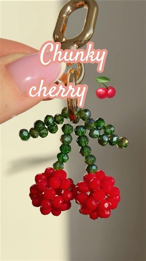 DIY Chunky Cherry Bag Charm 🍒 Bag Styling