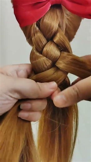 The basic technique of a four-strand braid#Editing and distributing tutorial#Hair Tying