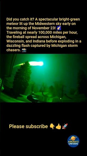 Massive Green Fireball Explodes Over the Midwest! 🌎💥