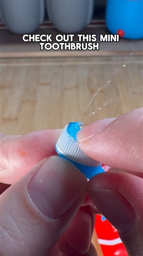 Peter Su on Instagram: "Check out these mini toothbrush that doesn’t use water! #fyp #toothbrush #mini"
