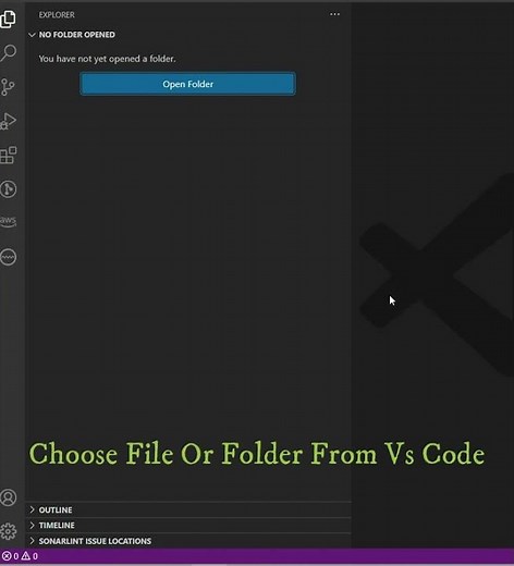 Open a folder or workspace... (File - Open Folder)|VsCode go live error|TECH BINAY|#viral #explore