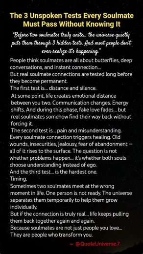 The 3 Unspoken Tests Every Soulmate Must Pass Without Knowing It