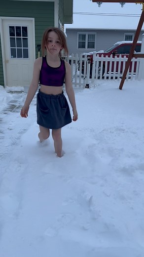 19 reactions · 9 comments | The girls lost a challenge and had to brave the snow barefoot #challenge #funny #snow #winter | Ashly Lathrop | Facebook