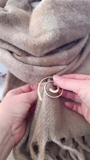 Celtic Spiral Brooch Minimalist Wire Wrap Pin in Brass Copper or Stainless Steel Handmade Shawl and Scarf Accessory - Etsy UK