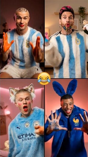 Ronaldo vs Messi vs Mbappe vs Haaland MAKEUP Mix 💚💄CR7 🎬 #ronaldo #cute