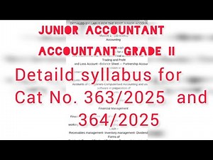 Cat No 363/2025 & 364/2025 DETAILED SYLLABUS 📚💯