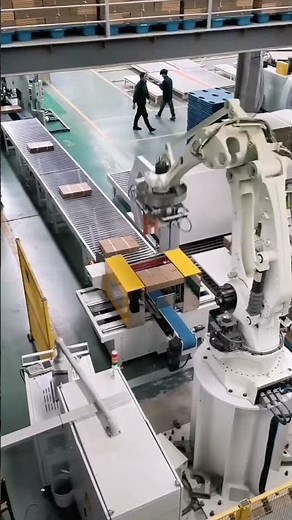 Automatic Intelligent Stacking Palletizer Arm Robot palletizing System for Corrugated Cardboard pack