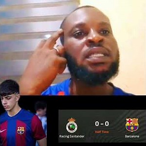 Half-time: Racing Santander vs Barcelona — your thoughts? #MatchAnalysis #FCBarcelona #FootballTalk